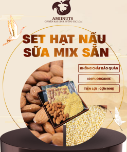 [AMIINUTS] Hạt Nấu Sữa Mix Sẵn Hạnh Nhân, Hạt Kê Nếp ( set lẻ)