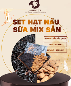 [AMIINUTS] Hạt Nấu Sữa Mix Sẵn Hạnh Nhân, Gạo Lứt ( set lẻ)